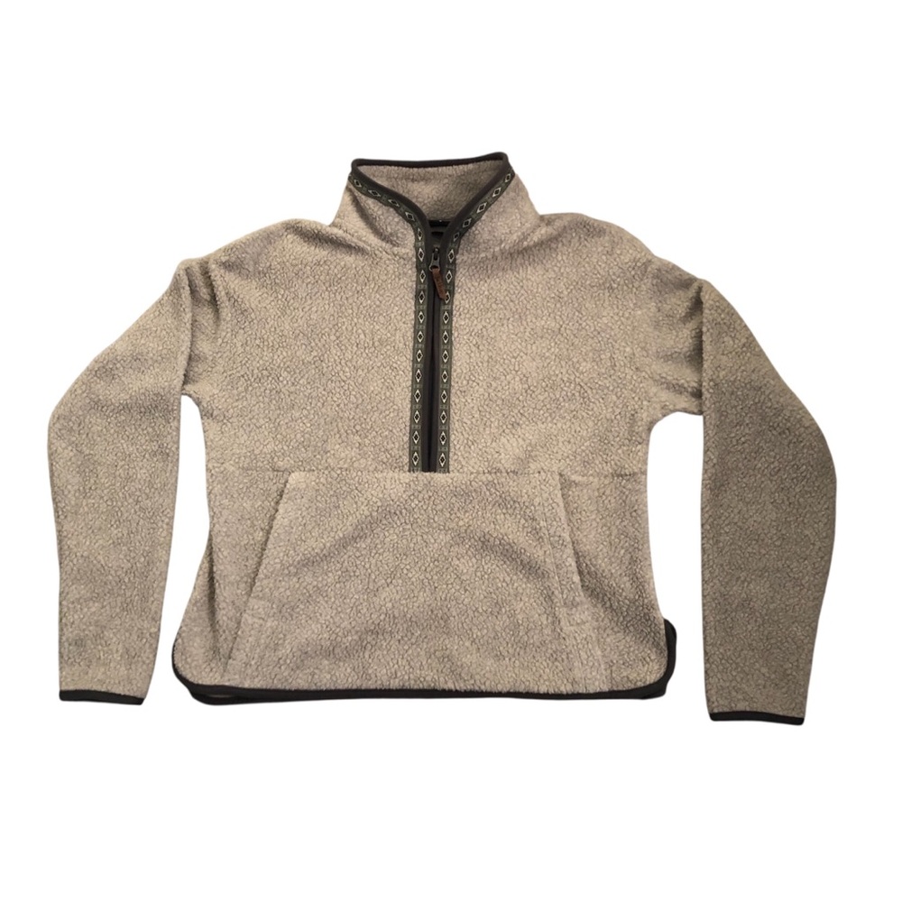 Kuhl Hygge Melange Sherpa 1/2 Zip Top in Natural Size S.